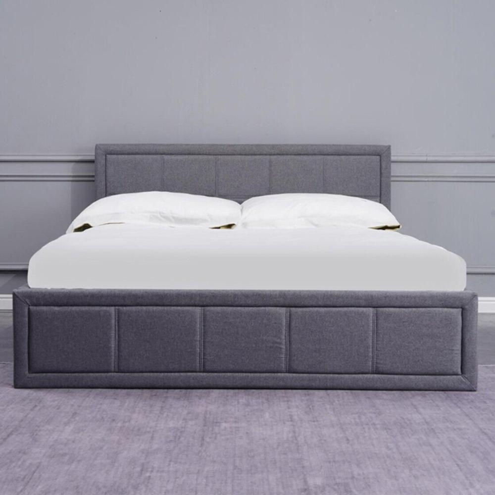 Portland Fabio Double Grey Bed with Mattress Image 4