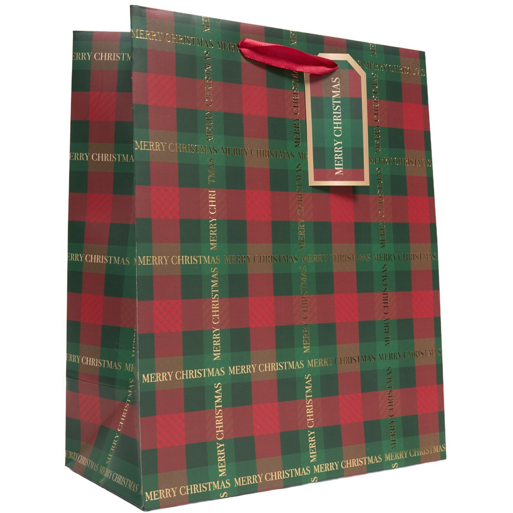 Large Tartan Gift Bag Image 2