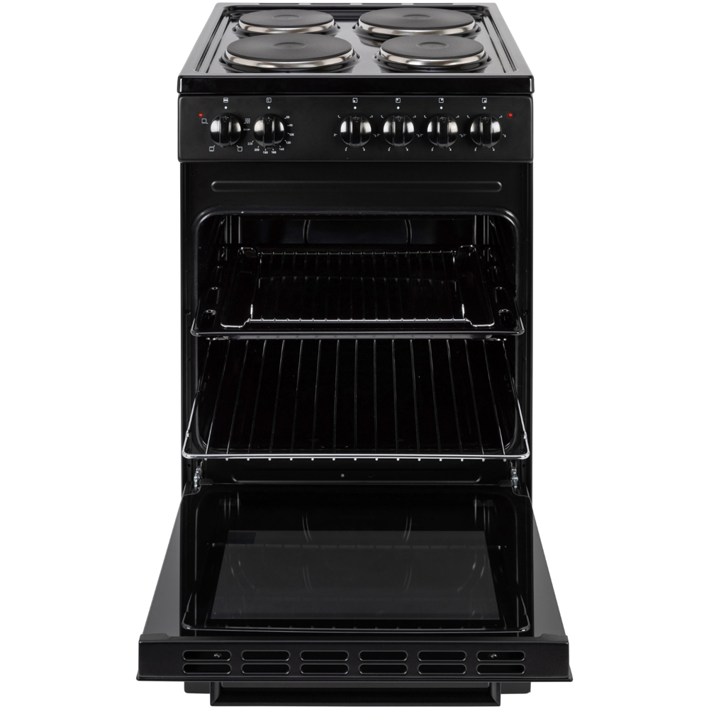 Willow Appliances WE50SSB Black Single Cavity 62L Oven Electric Cooker with 4 Burner Image 4
