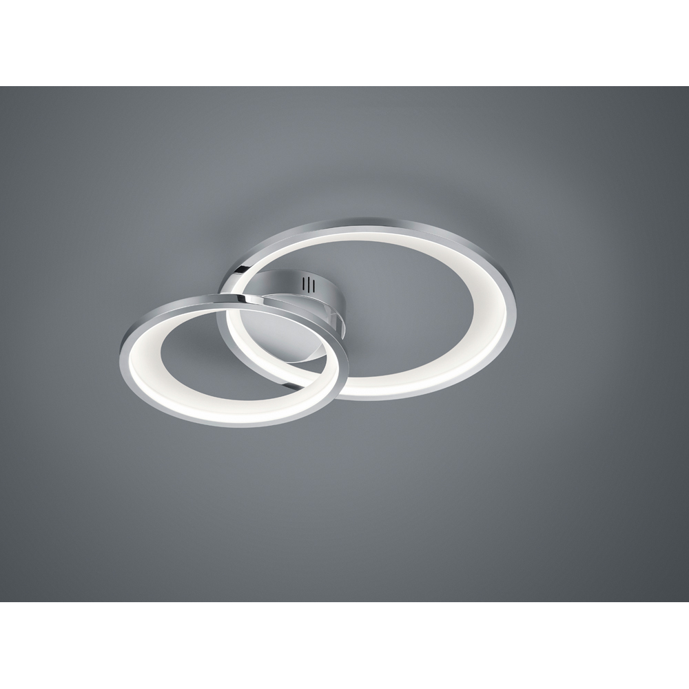 TRIO Granada Chrome Integrated LED Ceiling Light Image 2