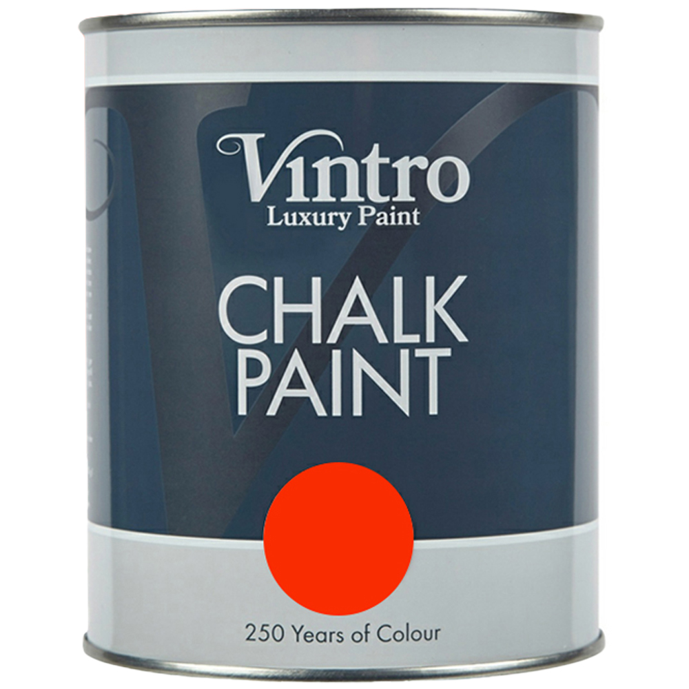 Vintro Paint Racing Red Matt Finish Chalk Paint 1L Image 2
