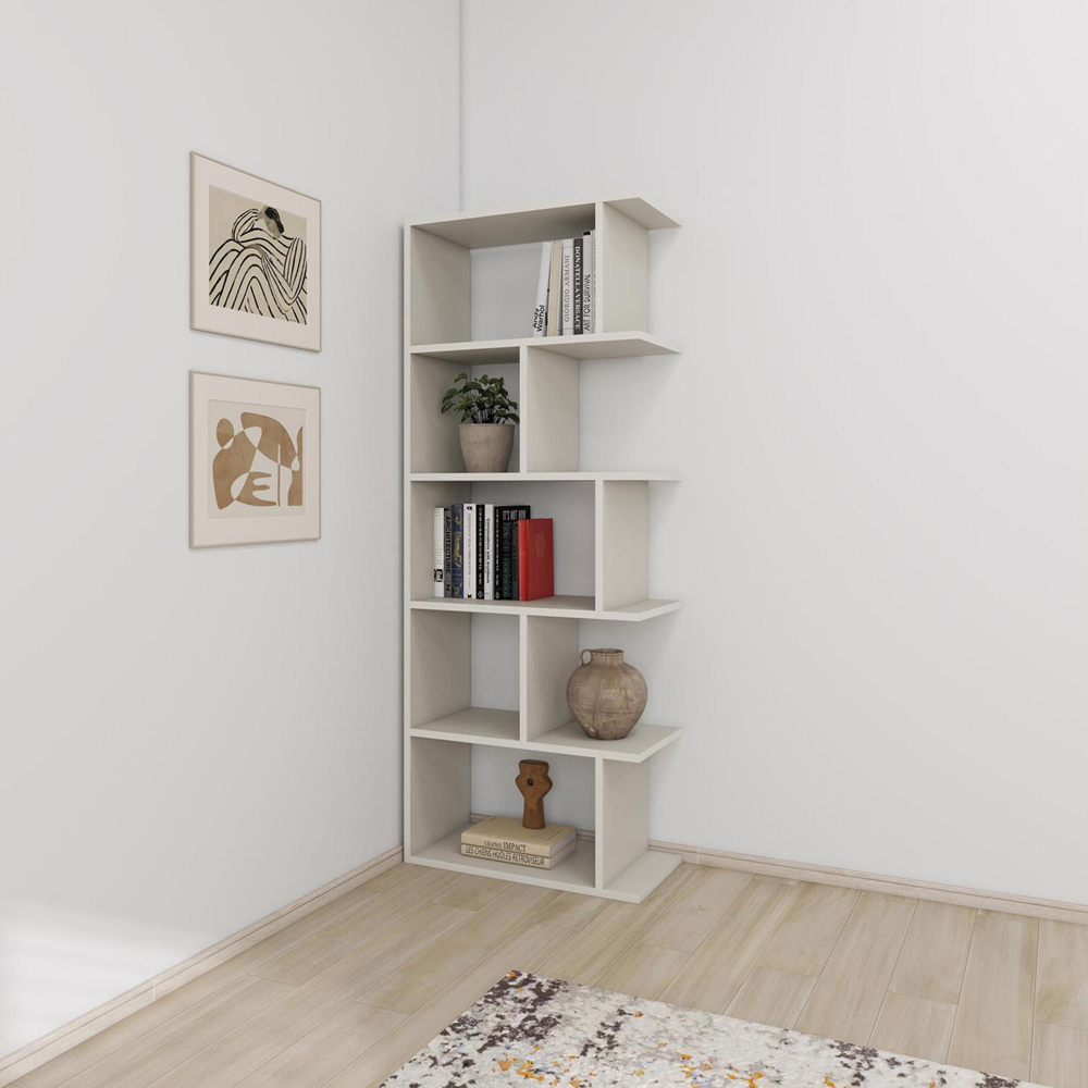 FWStyle Tapi 5 Tier Sandstone Bookcase Image 5