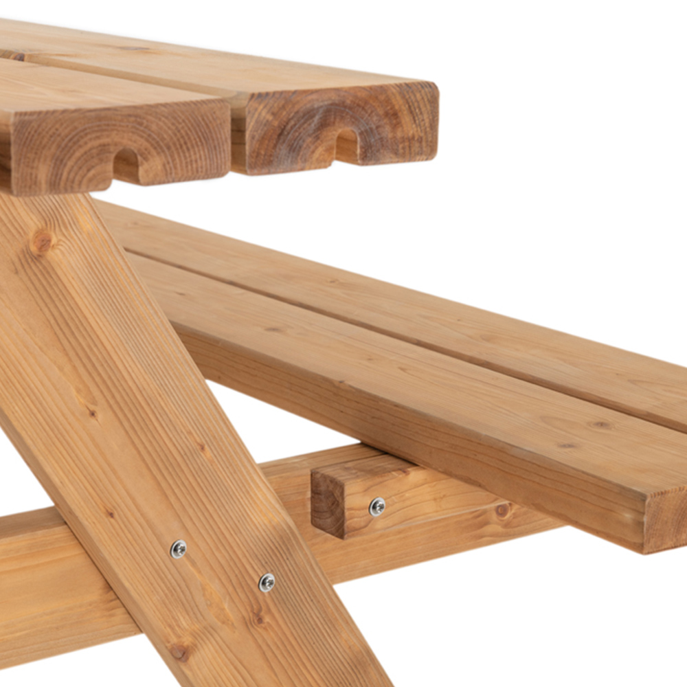 AMATA Ungurs 6 Seater Classic Picnic Table Brown Image 4