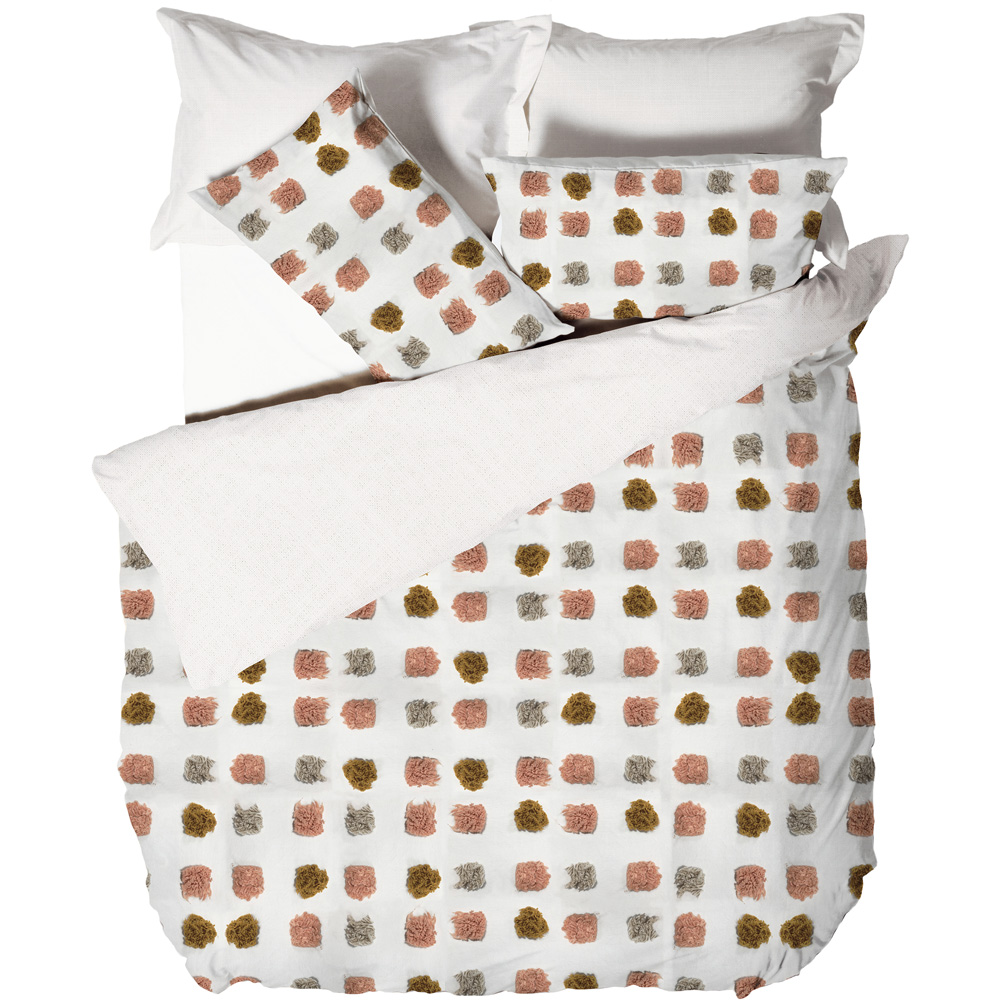 Linen House Haze Super King Multicolour Tufted Duvet Cover Set Image 2