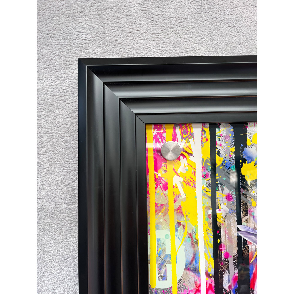 Splashbax This Kitchen is for Dancing Black Premium Gallery Frame LED Neon Wall Art Image 3