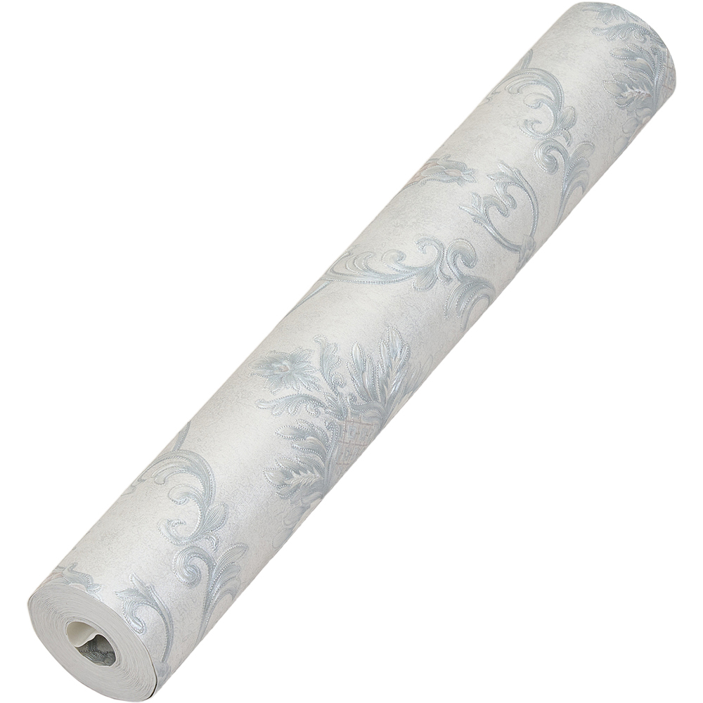 Living and Home Floral Pattern 3D Embossed Matte White Non-Pasted Non-Woven Wallpaper Image 3