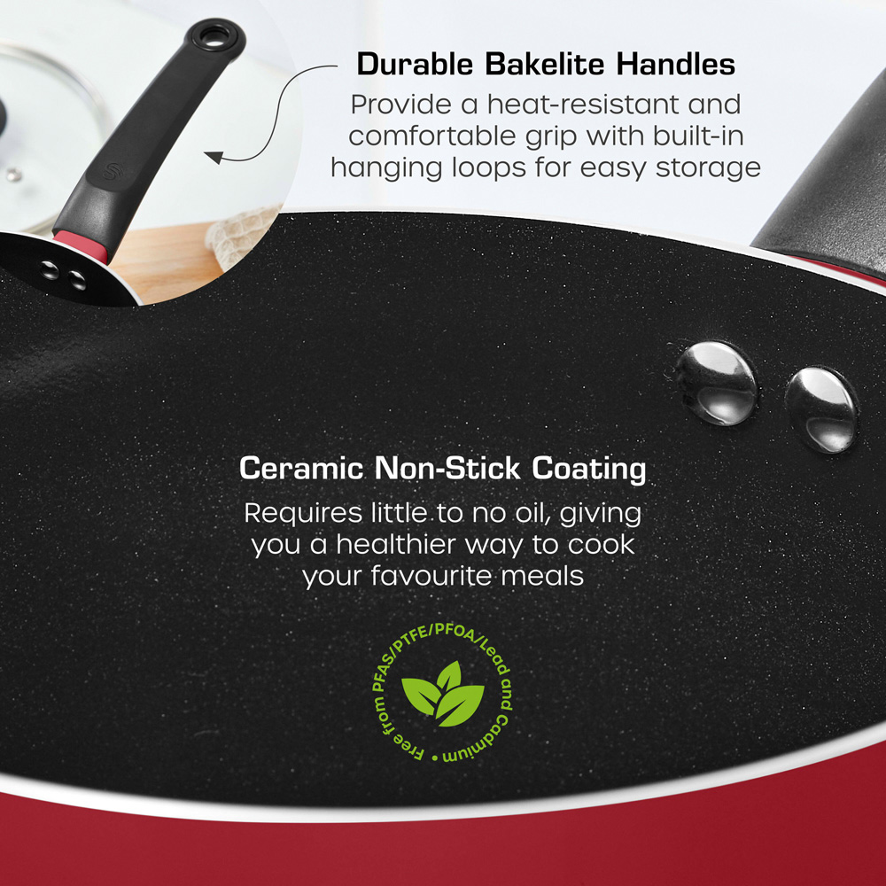 Swan Townhouse 14 Piece Red Pan and Tools Set Image 5