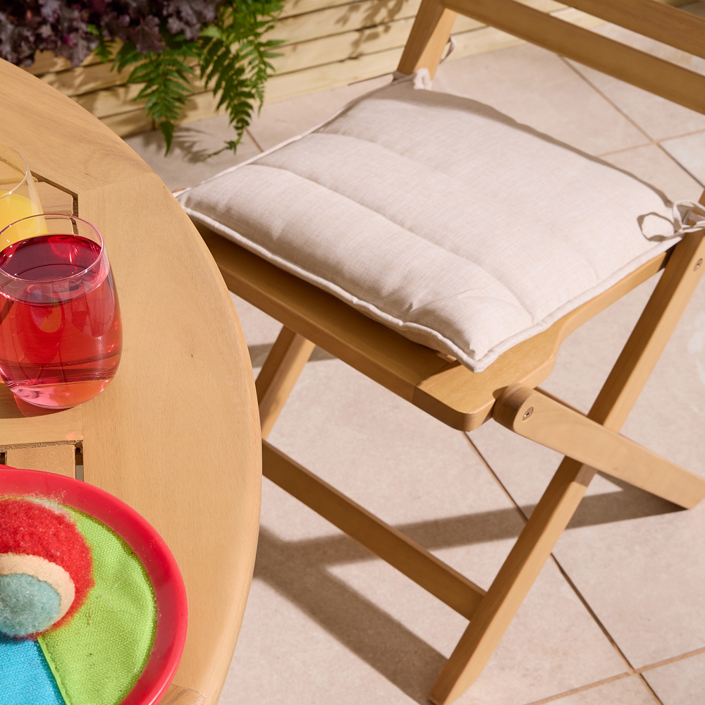 Rowlinson Ashdown 6 Seater Round Folding Dining Set with Cushions Image 8