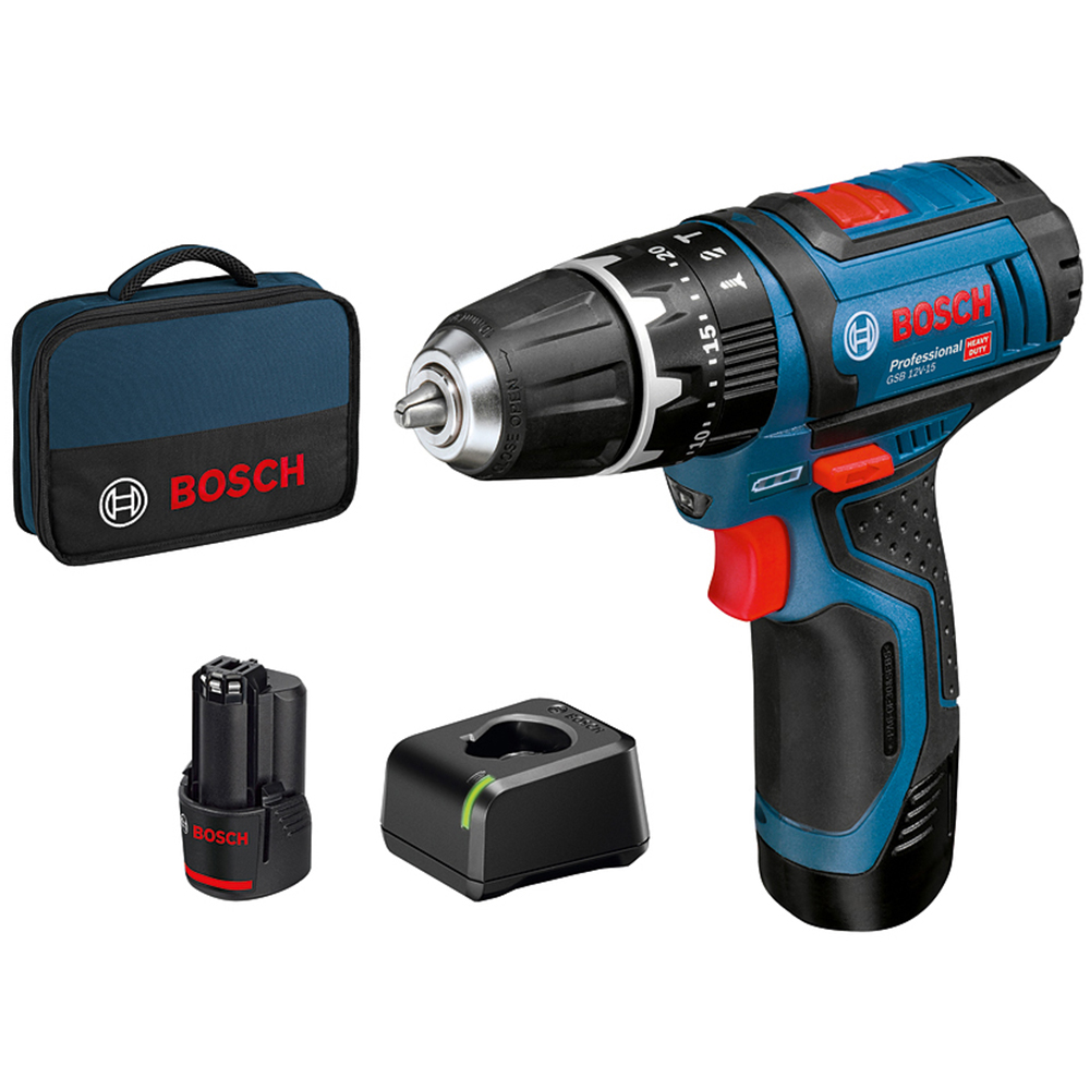 Bosch 12V 2 x 2.0Ah Li-ion Professional Combi Drill Image 2
