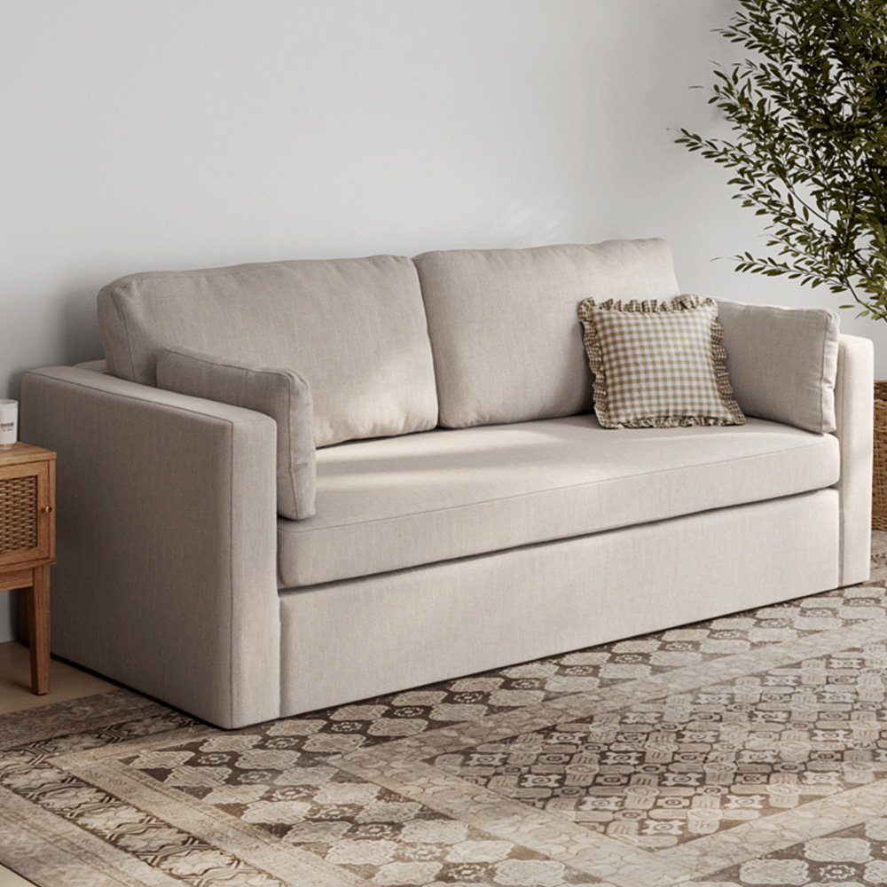 Newport 3 Seater Stone Sofa Image 1