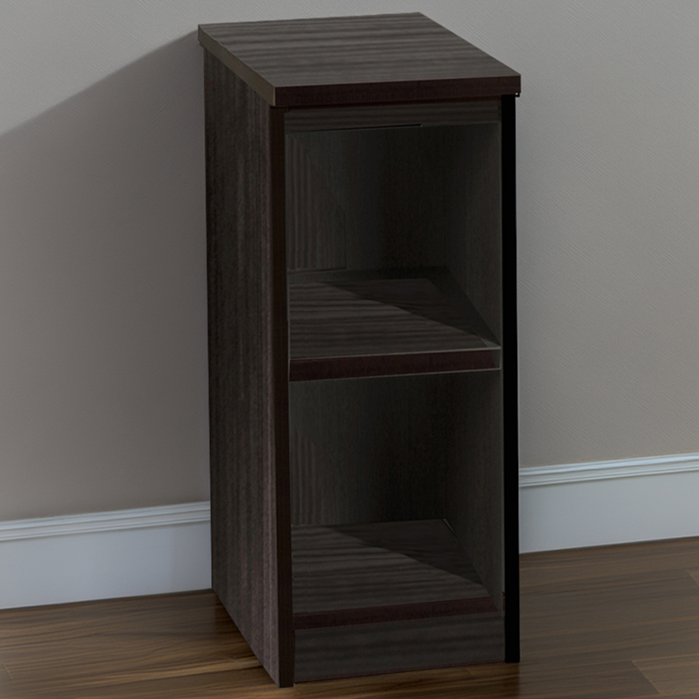 R White Cabinets 2 Shelf Black Desk Height Bookcase Image 1