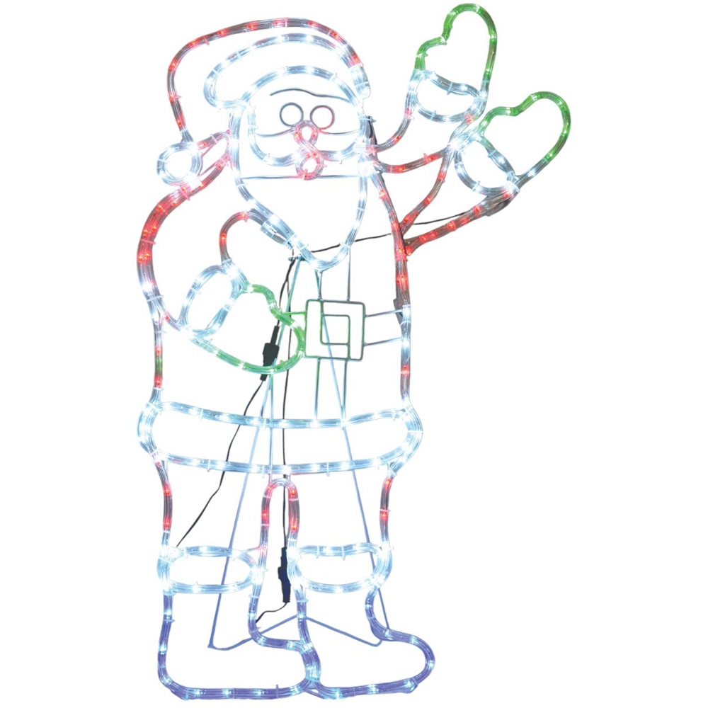 Waving Santa Rope LightMulticolour Image 2