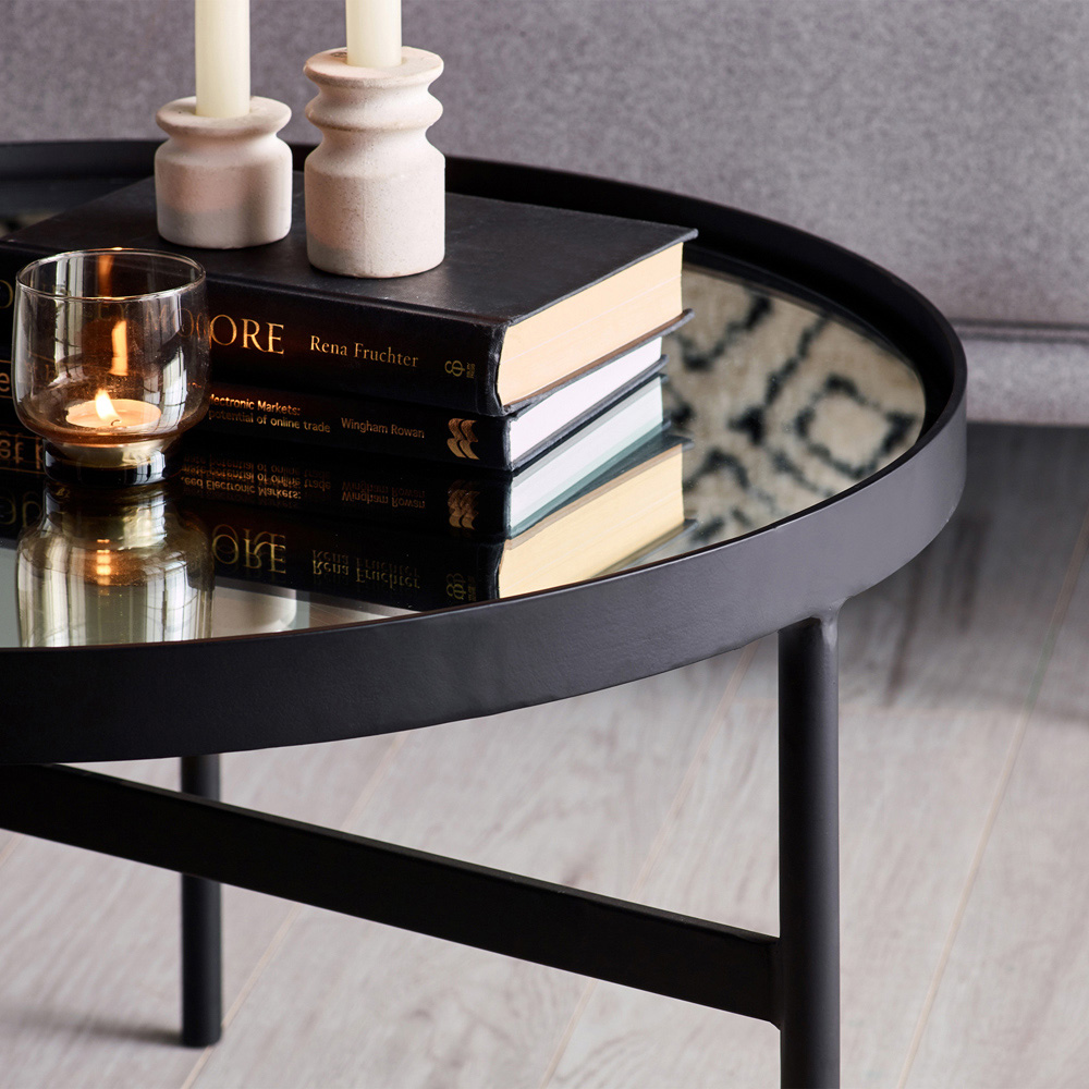 Julian Bowen Franki Mirror Glass Coffee Table Image 6