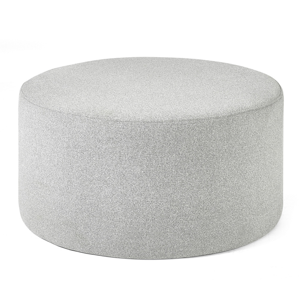 Julian Bowen Seattle Grey Linen Footstool Image 2