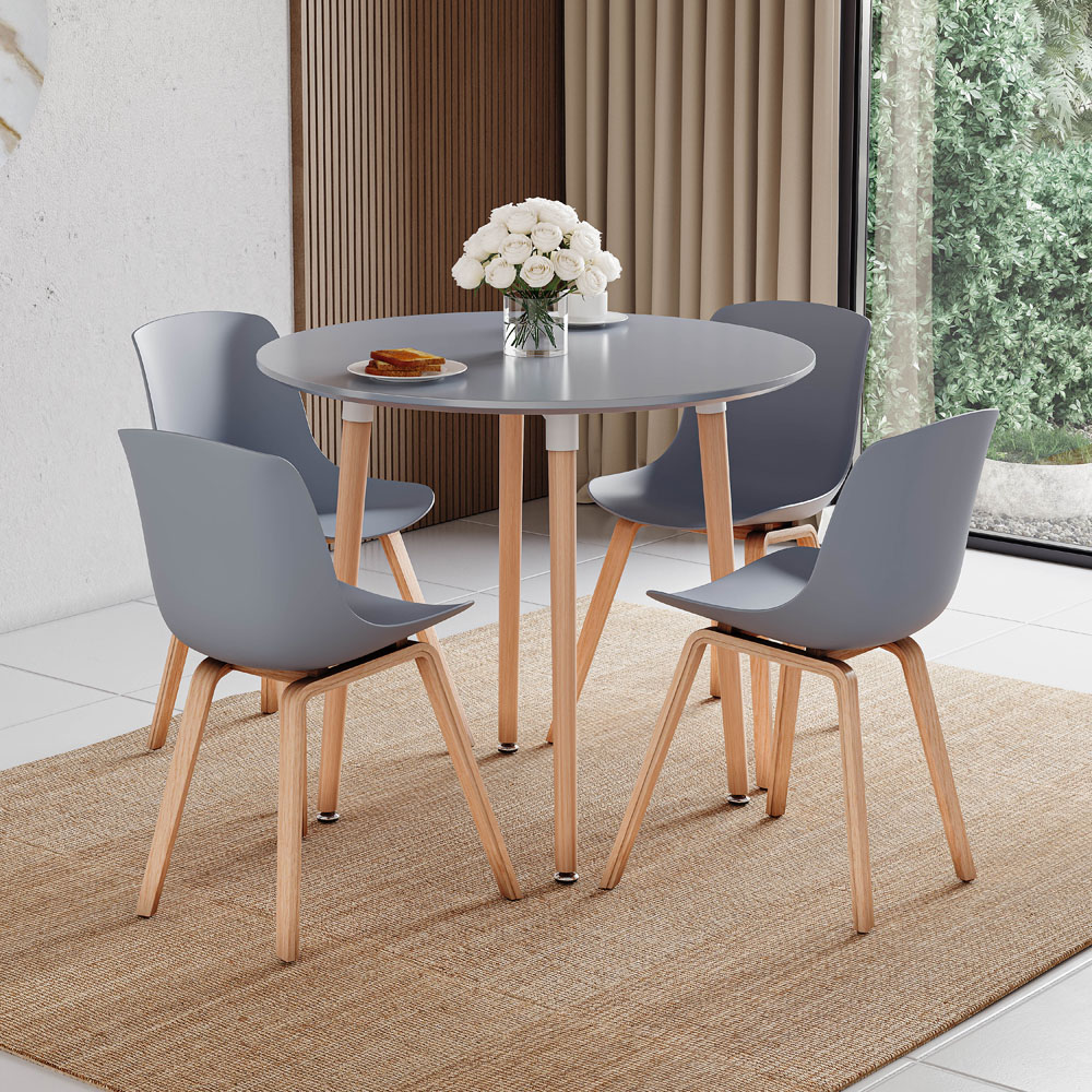 Vida Designs Batley 4 Seater Round Dining Table Grey Image 5