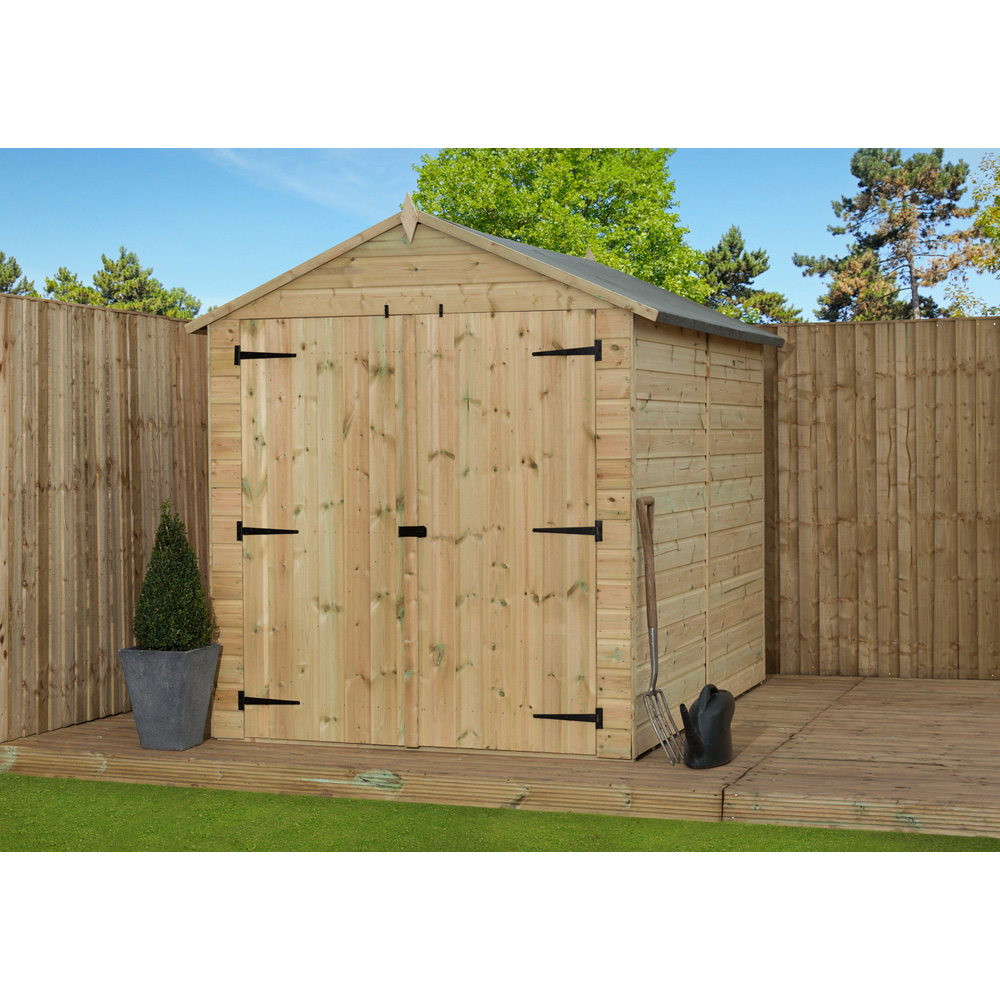 Empire Sheds 9500 6 x 9ft Double Door Tongue and Groove Apex Garden Shed Image 3