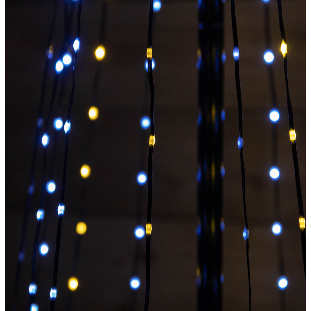 Samuel Alexander Pre-Lit White and Warm White LED Pyramid Christmas Cone Tree 140cm Image 8