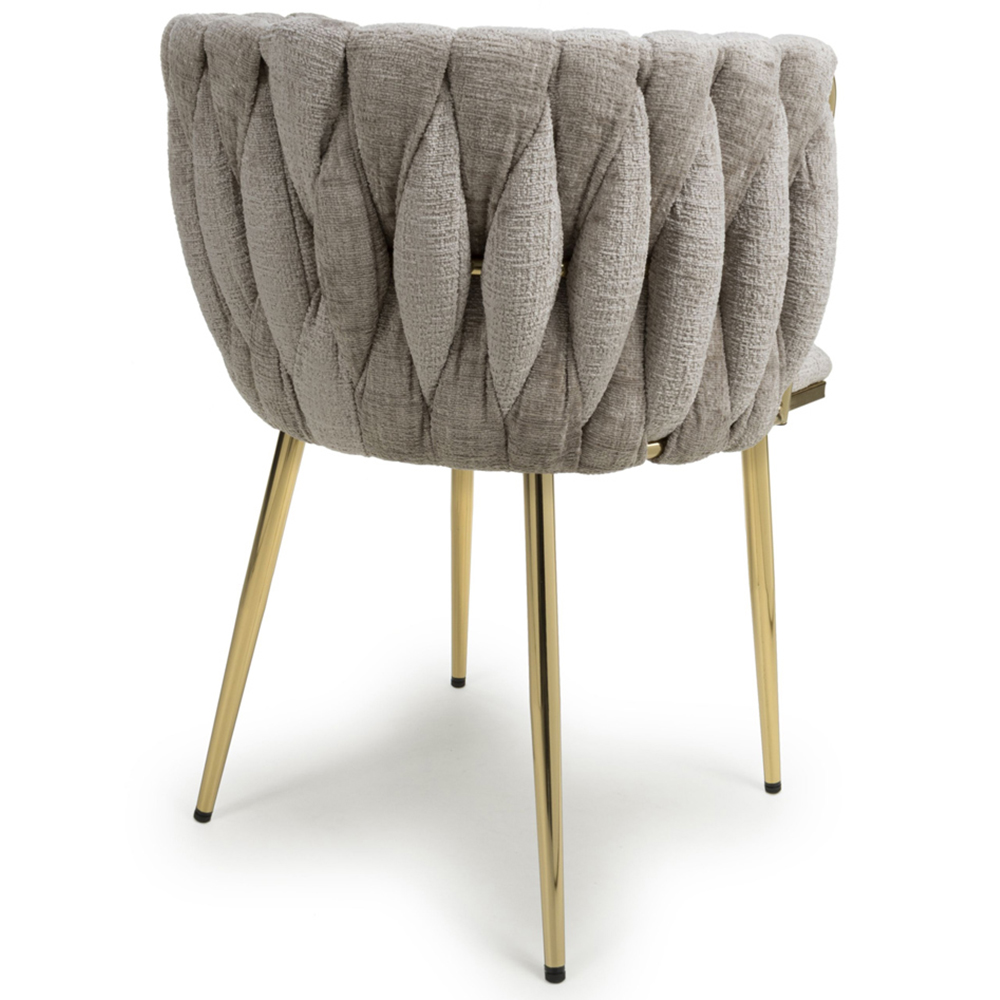 Shankar Ontario Set of 2 Mink Chenille Dining Chair Image 3