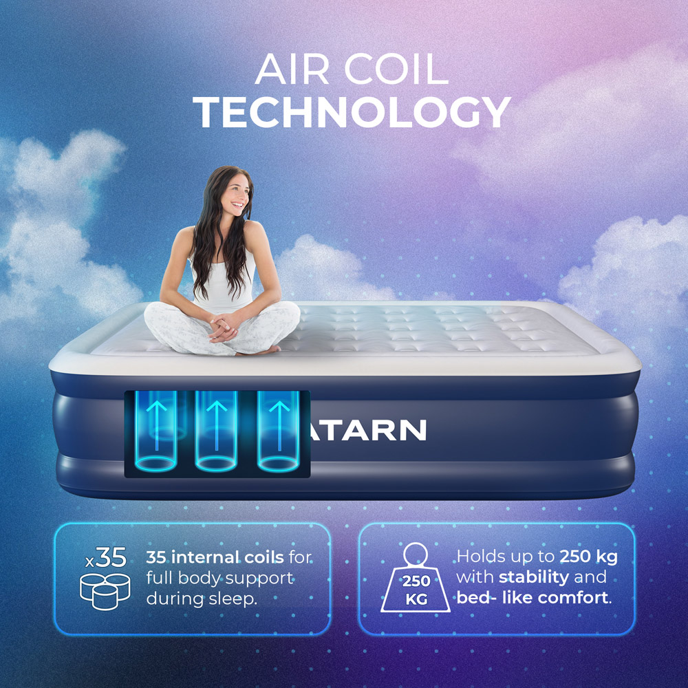 GATARN King Size Air Bed with Built-in Electric Pump Image 2