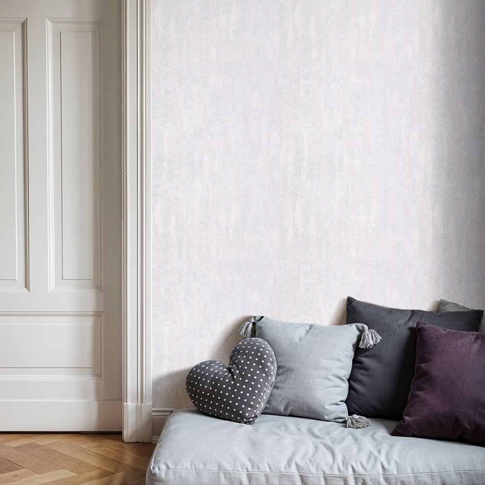 Living and Home Vintage Light Grey 3D Embossed Non-Pasted Wallpaper Roll 950 x 53cm Image 2