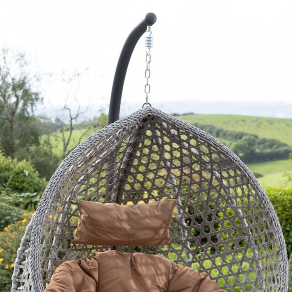 Artemis Home Ibstone Brown Swing Egg Pod Chair Image 3