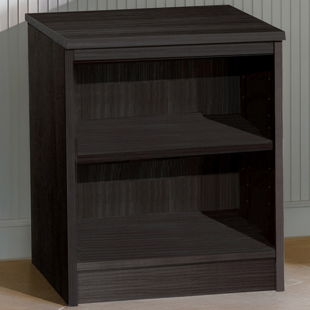 R White Cabinets 2 Shelf Black Desk Height Wide Bookcase Image 1