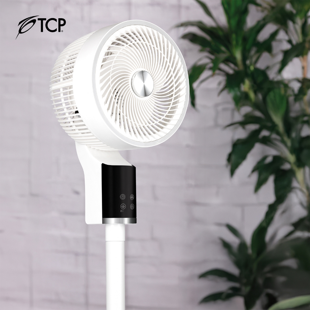 TCP White Quiet Powerful Cooling 3D Oscillation Remote Control Pedestal Fan Image 2