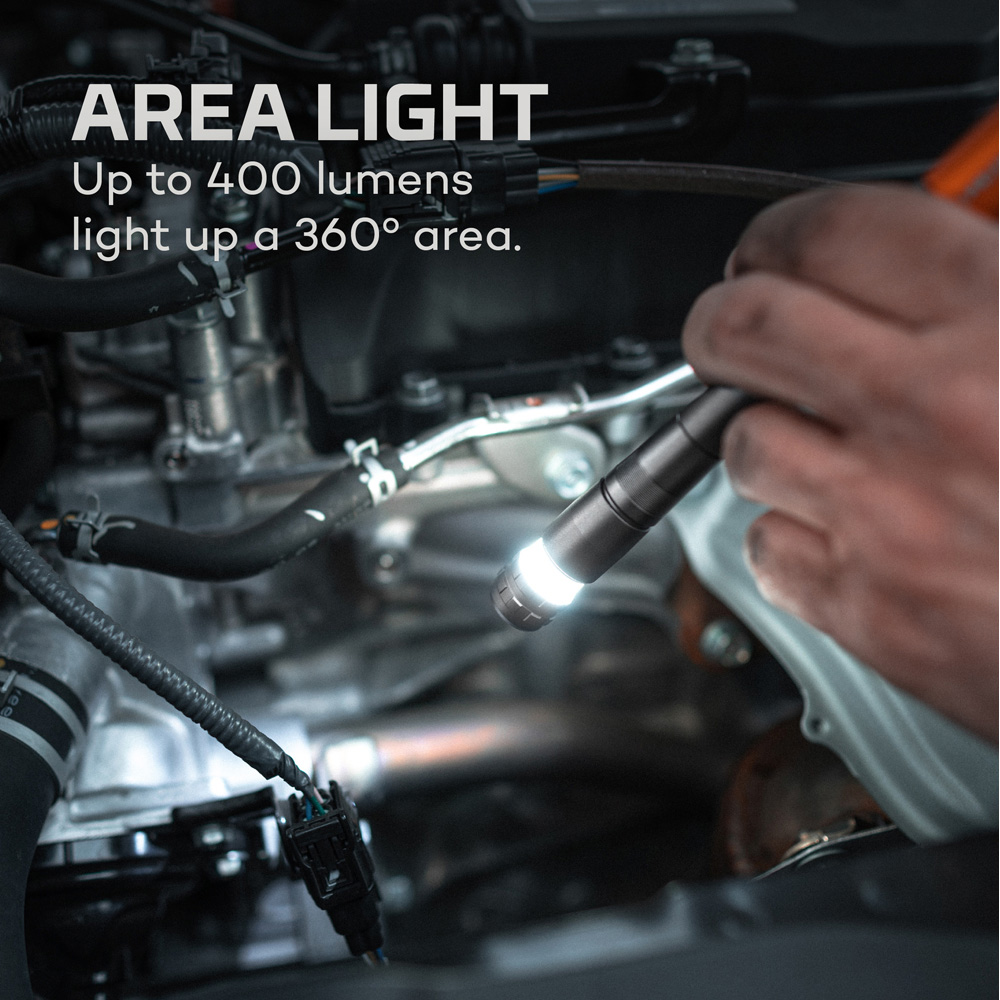 Nebo Inspector 500+ Flex 500 Lumens Rechargeable Penlight with 400 Lumens Expandable Area Light Image 8