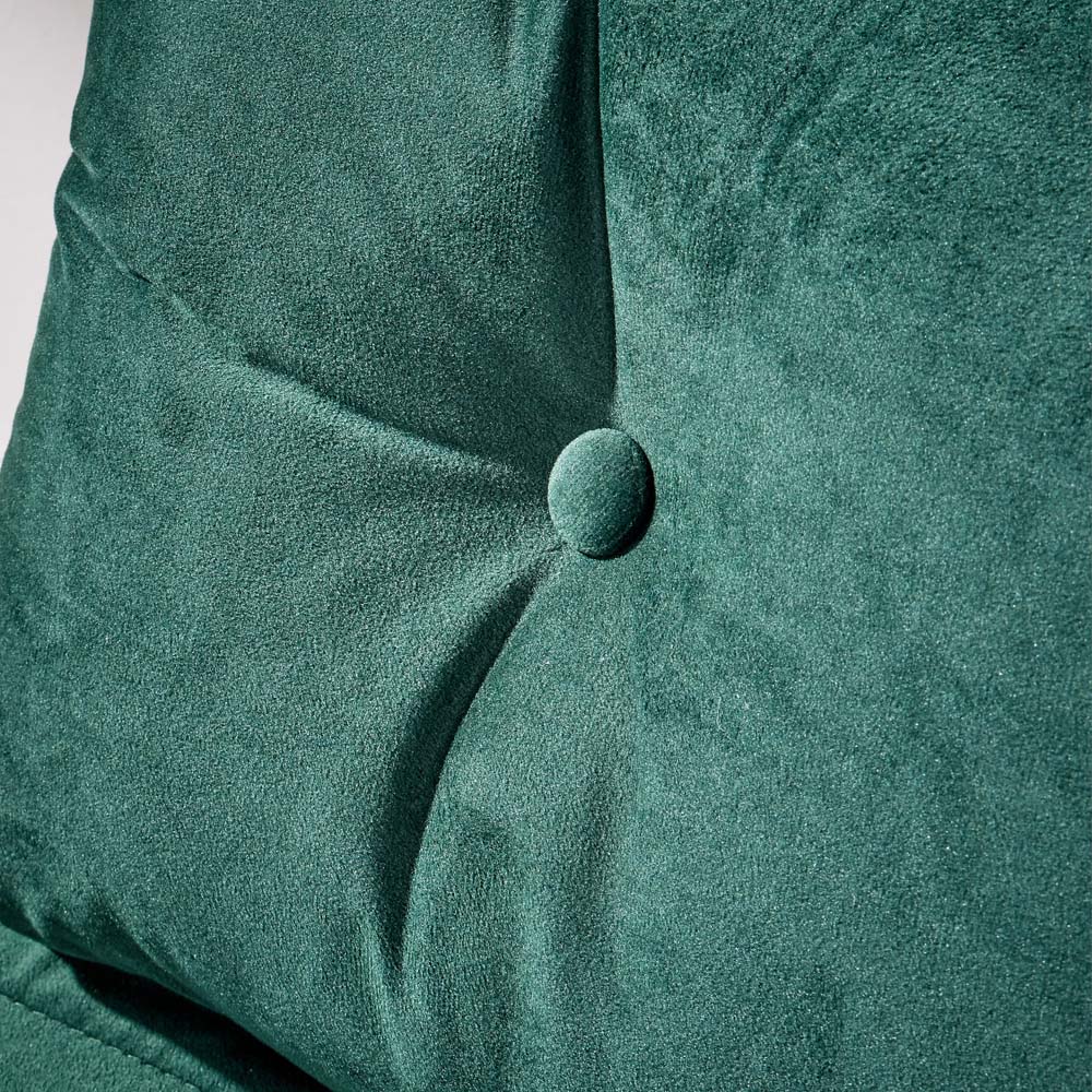 Home Source Morella Single Seater Green Velvet Folding Sofa Bed with Pillow Image 4