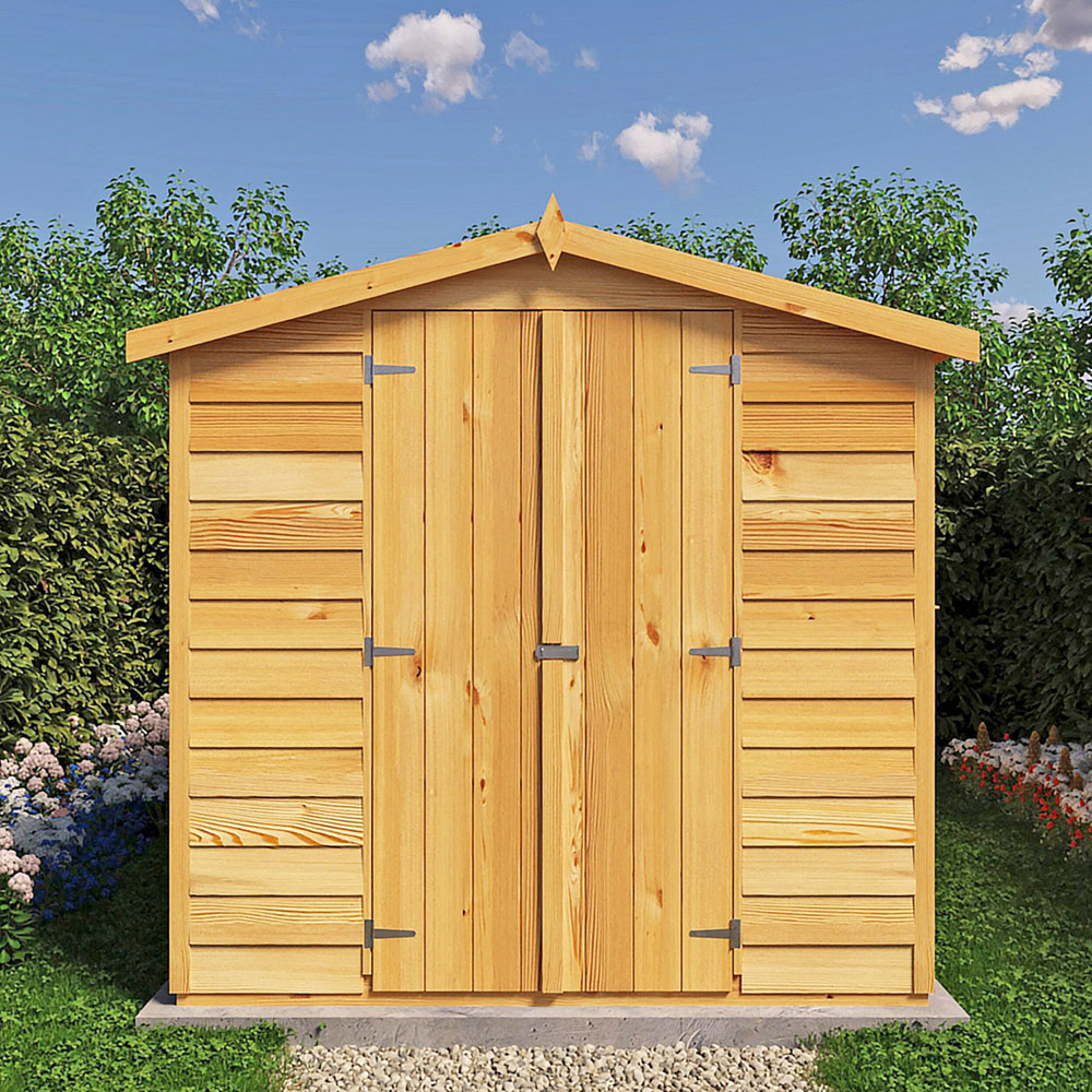 Shire 10 x 6ft Double Door Dip Treated Overlap Apex Shed Image 5