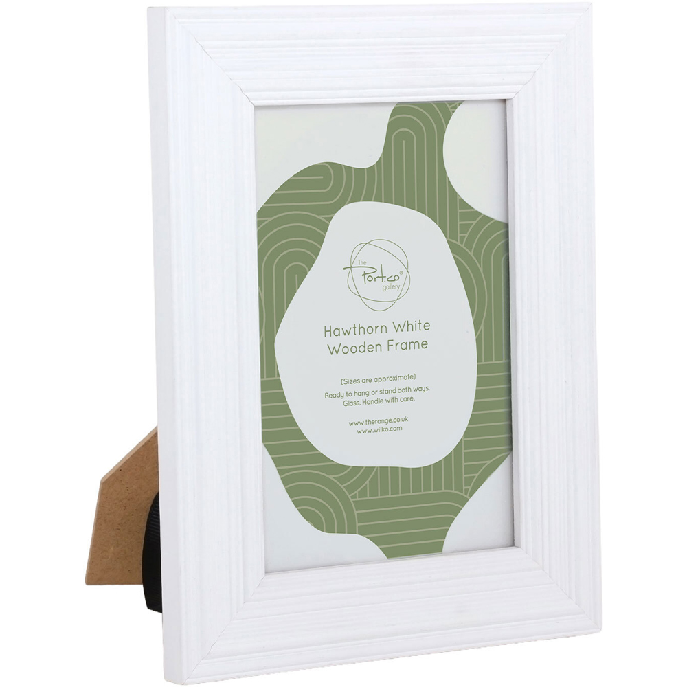 Hawthorn Wooden Plain Photo Frame White 7 x 5 inch Image 3