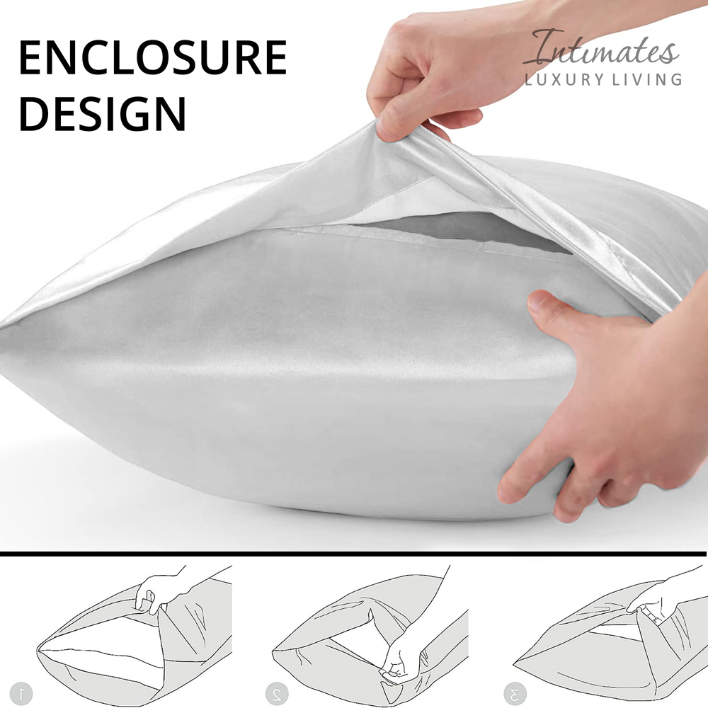 Intimates King Size White Satin Bedding Set Image 7