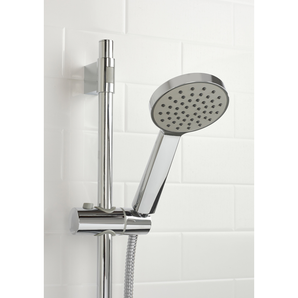 Bristan Sonique Chrome Thermostatic Exposed Shower Valve with Single-Function Handset. Image 3