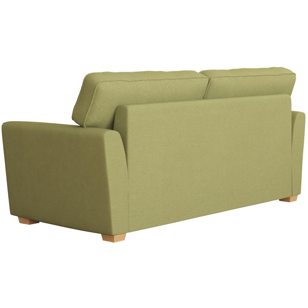 Wendleberry 3 Seater Olive Venice Fixed Back Sofa Image 4