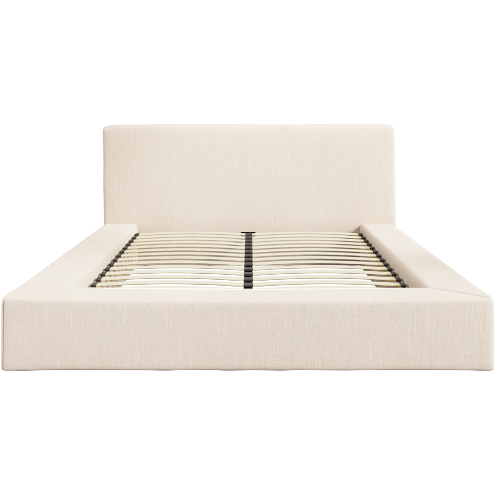 LPD Home Soho White Clay Double Twill Fabric Bed Image 3