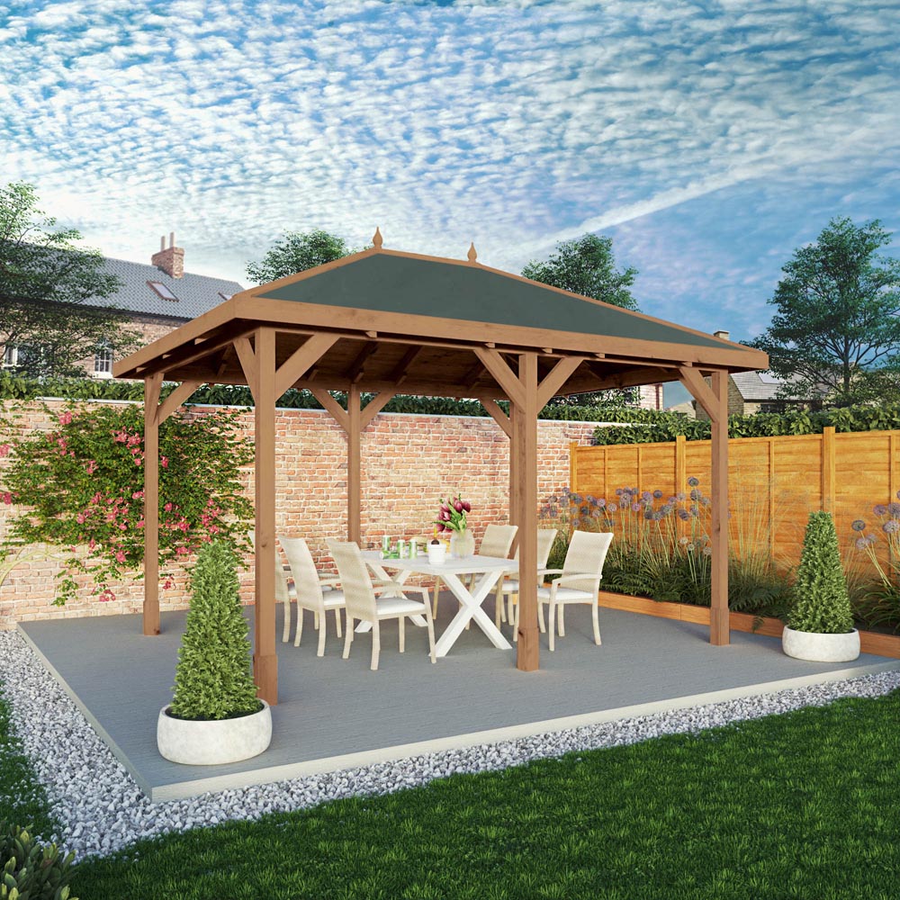Mercia 3 x 4m Pressure Treated Traditional Gazebo Image 5