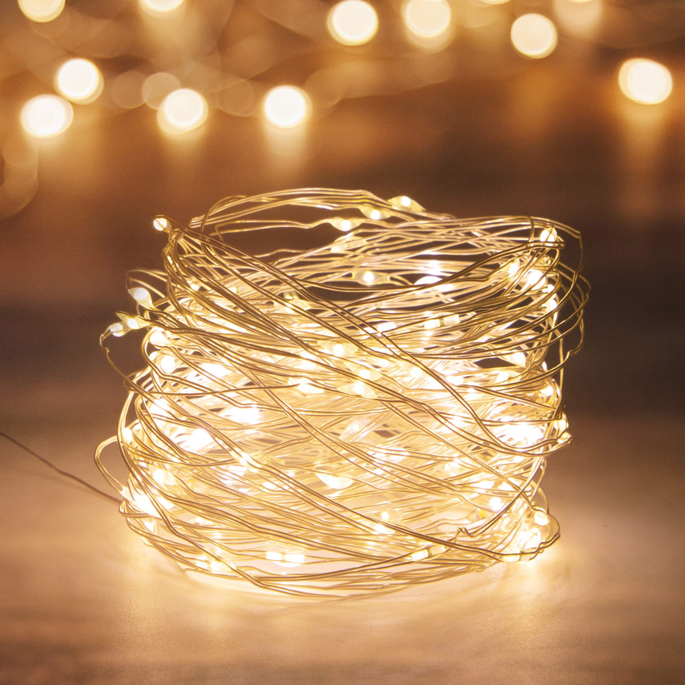 The Christmas Workshop 120 Warm White LED USB String Light Image 2
