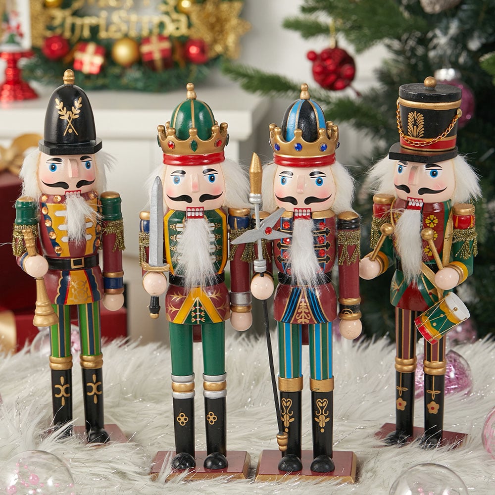 Living and Home Wooden Nutcracker Soldier Christmas Ornament Image 7