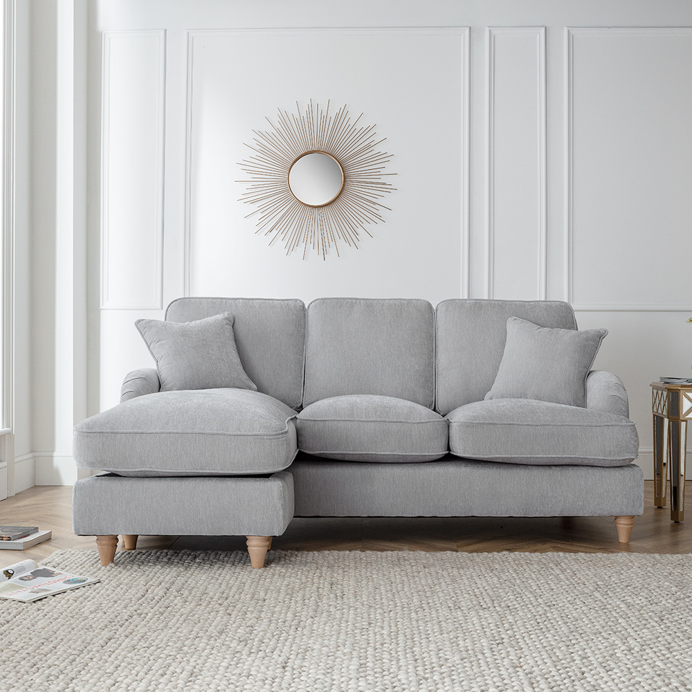 The Vienna 3 Seater Ice Left Hand Chaise Sofa Image 4