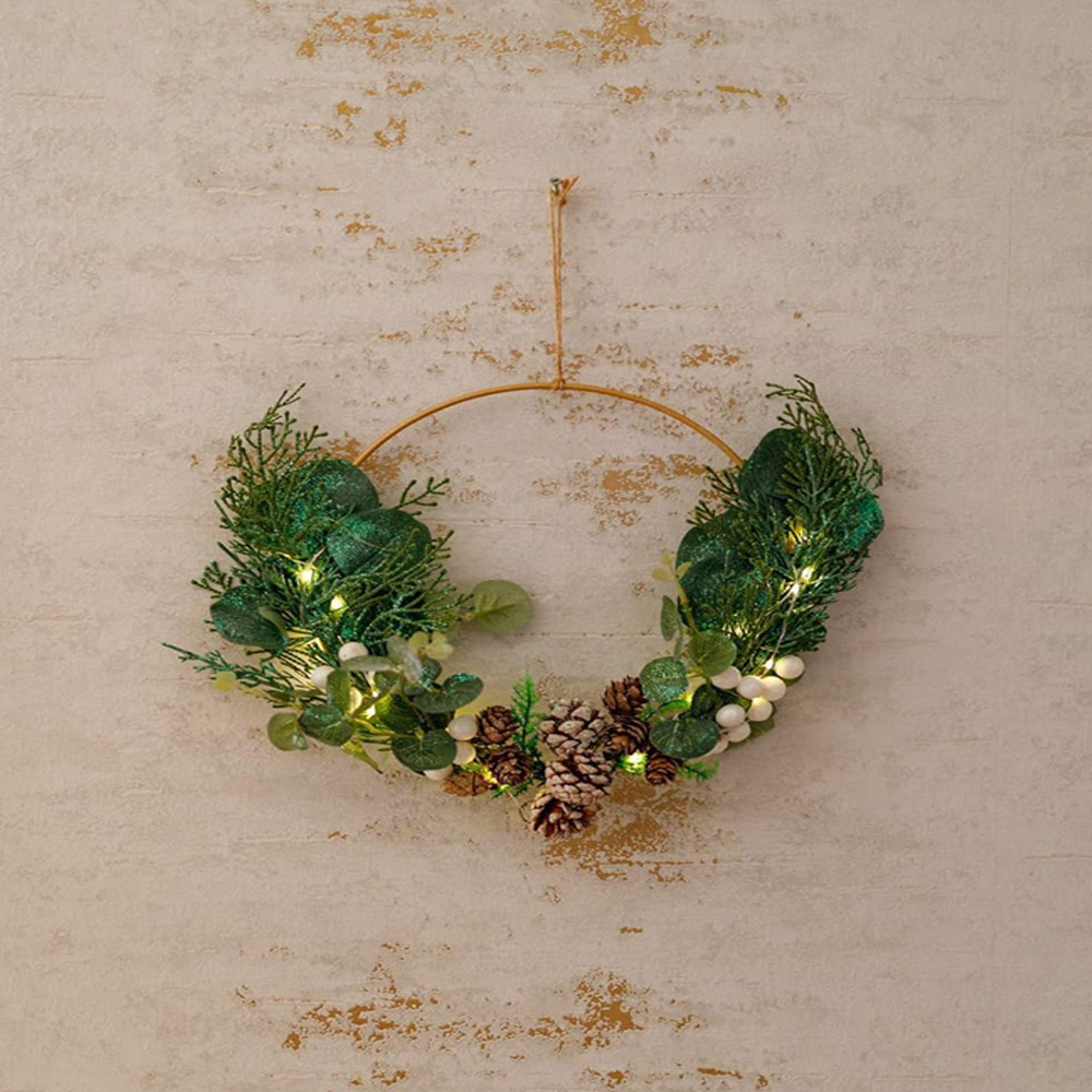 Marco Paul Christmas Wreath Silver 50cm Image 2