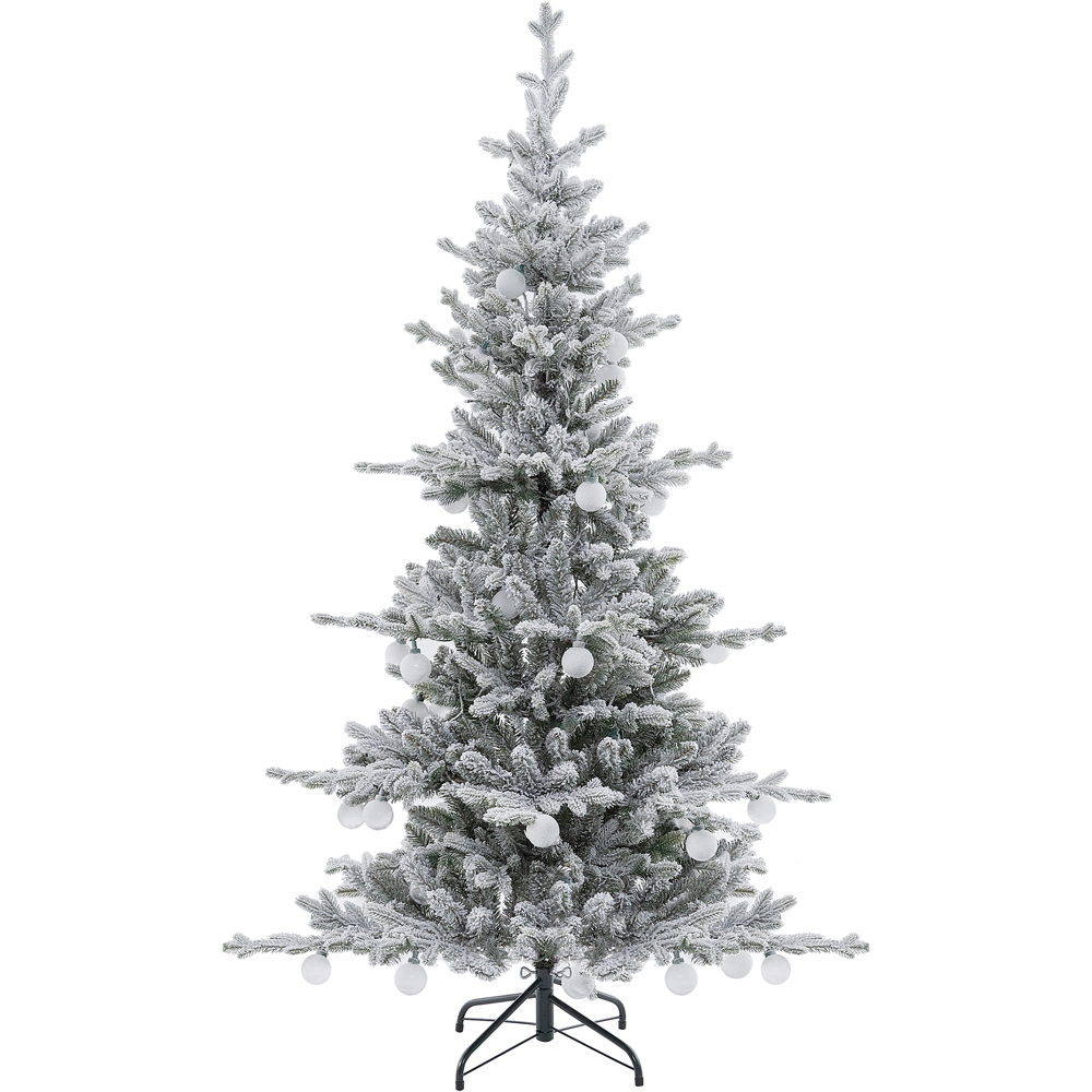 Festive Christmas Aurora Multicolour Pre-Lit Winter Glow Flocked Artificial Xmas Tree 6ft Image 3