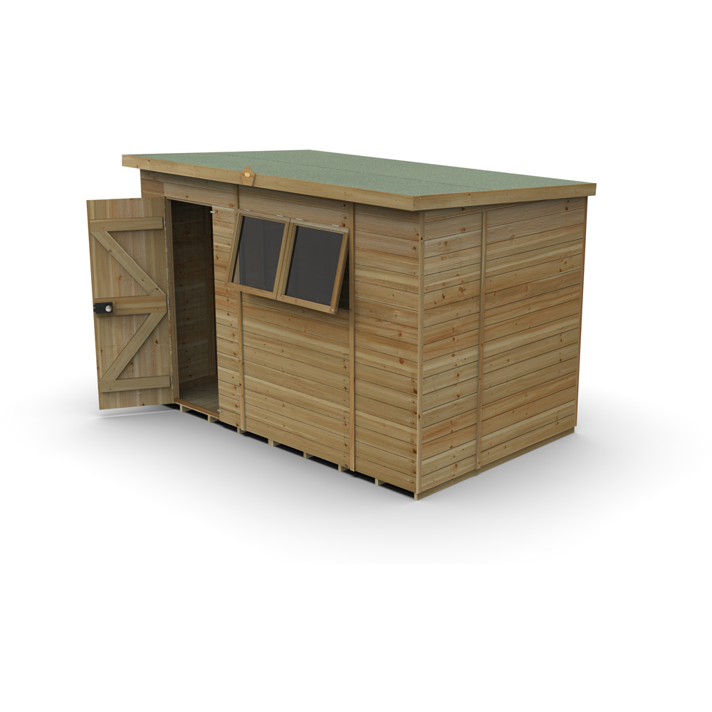 Forest Garden Timberdale 10 x 6ft 2 Opening Pent Shed Image 3