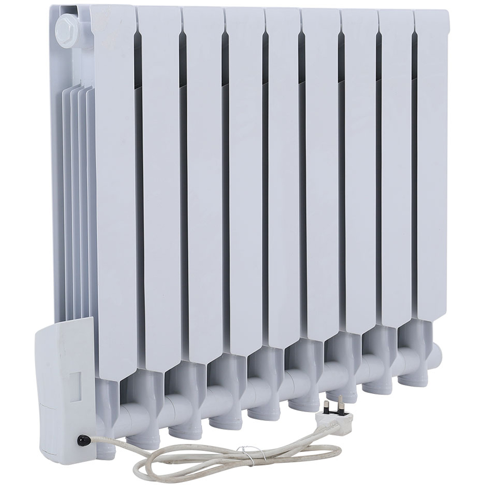 Living and Home White Electric Oil Filled Radiator Space Heater 1500W Image 3
