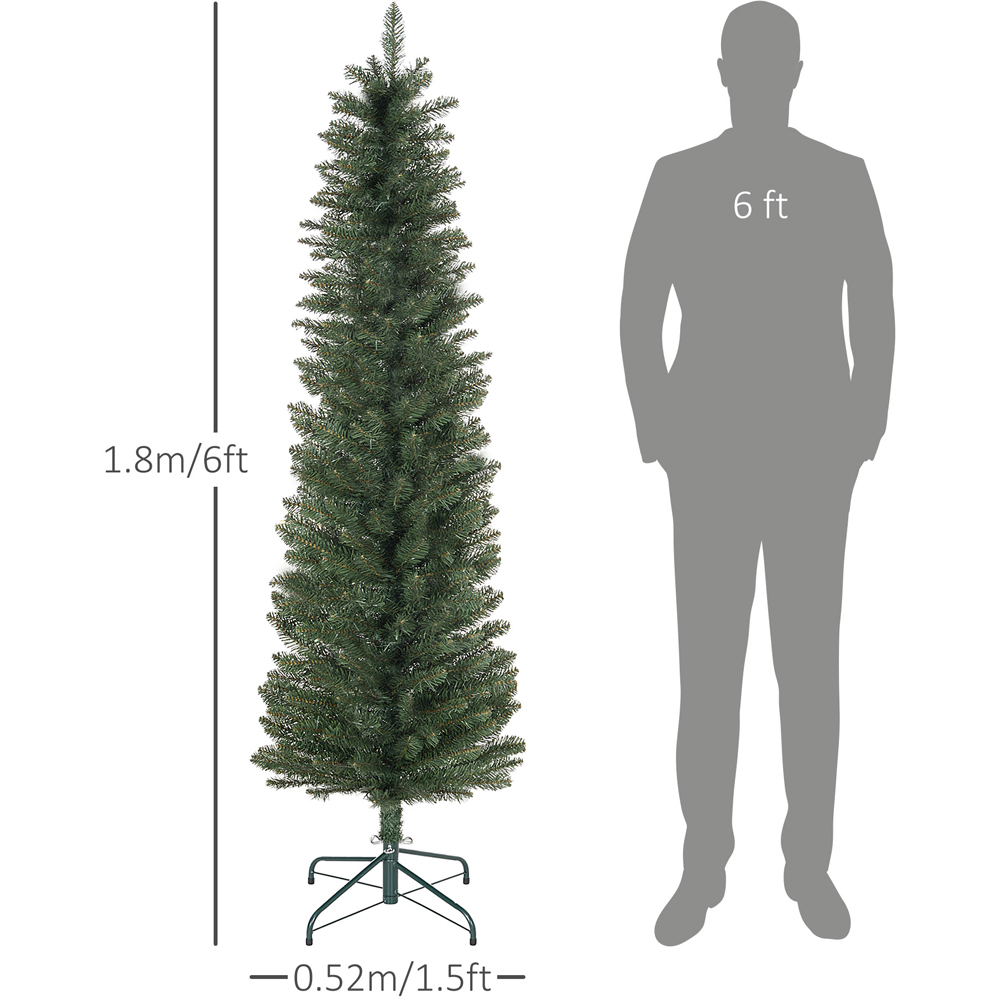 Everglow Pencil Artificial Christmas Tree with Branches 6ft Image 7