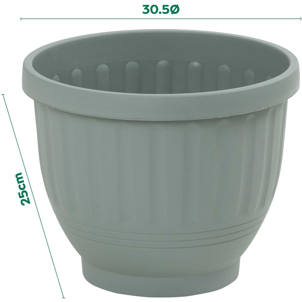 Wham Etruscan Milieu Green Round Planter H180 30.5cm 4 Pack Image 5