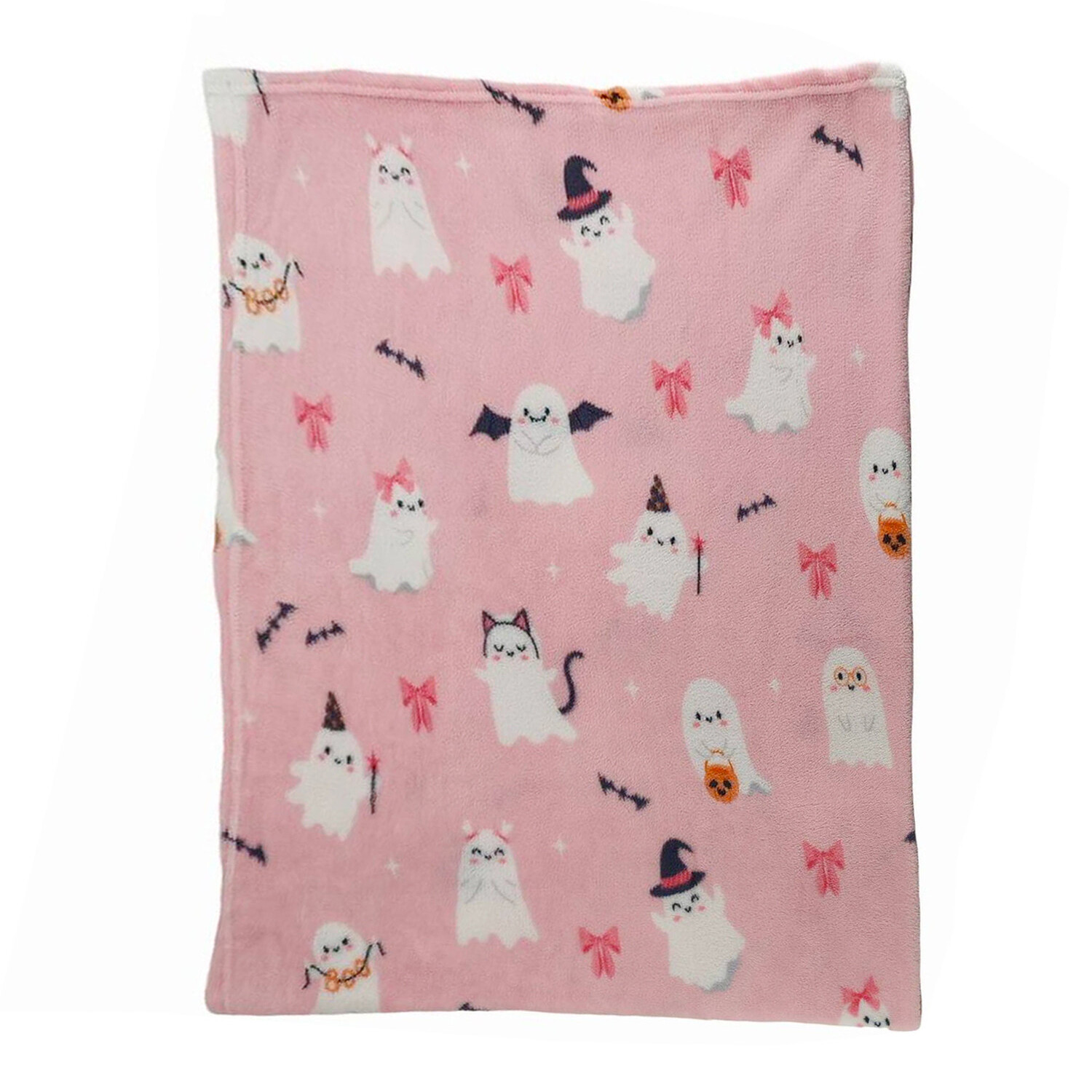 Trick or Treat Fleece Throw Pink Image 2