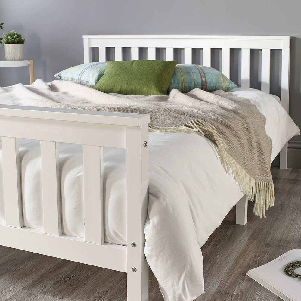 Aspire Atlantic Double White Bed Frame Image 4