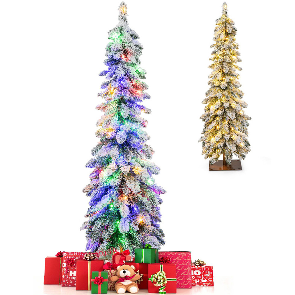 Costway Pre Lit Slim Pencil LED Artificial Christmas Tree 4ft Image 3