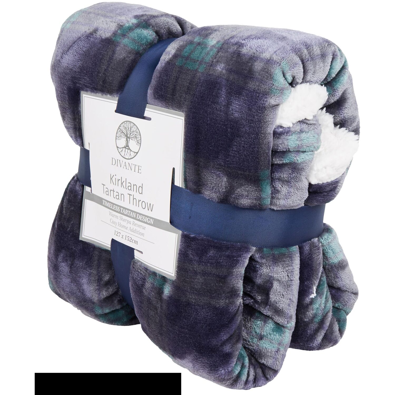 Divante Kirkland Tartan Throw - Blue Image 4