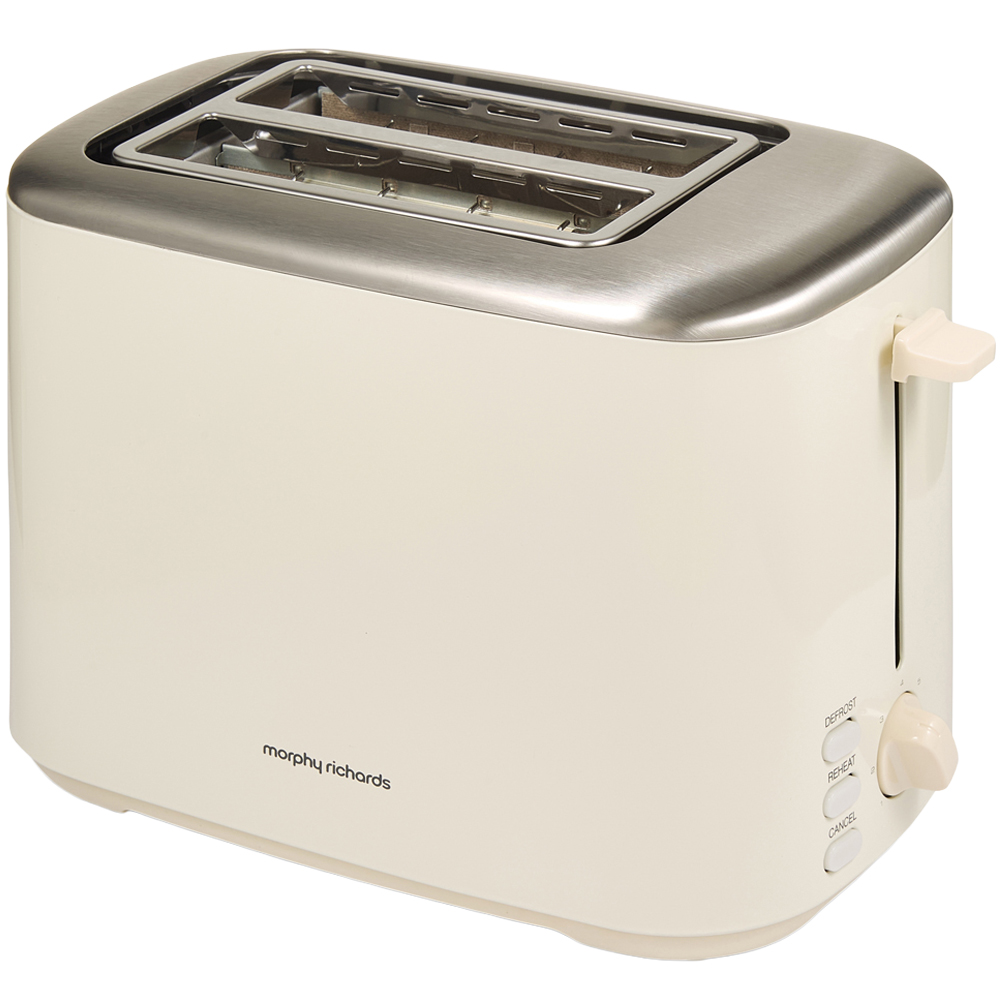Morphy Richards Equip 222065 Cream Stainless Steel 2 Slice Toaster Image 1